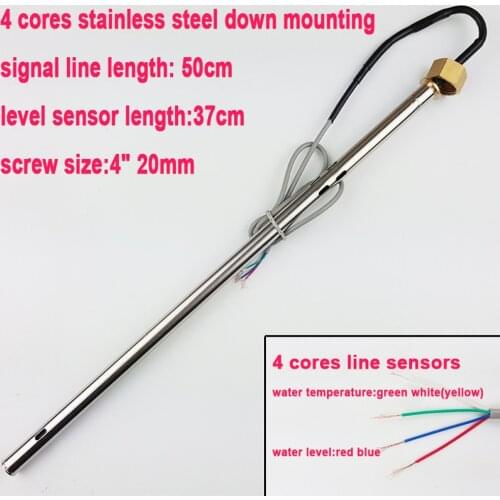 Solar energy water heater temperature water level sensor 4 cores stainless steel down mounting water heater tank tube probe CGQ1