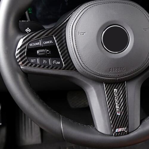 Yimaautotrims Carbon Fiber Look Interior Refit Kit For BMW 3 Series G20 2019 2020 Dashbaord / Gear Box / Air AC Panel Cover Trim