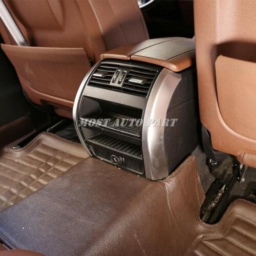 ABS Plastic Chrome Interior Rear Air Outlet Side Trim Strip For BMW 5 Series F10 2011-2017 2pcs Car Decoration Car Trim