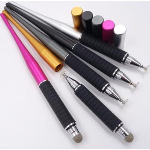 High Quality 2 In 1 Capacitive Pen Touch Screen Drawing Pen Painting Writing Stylus Assistant Tools for iPhone iPad Tablet PC