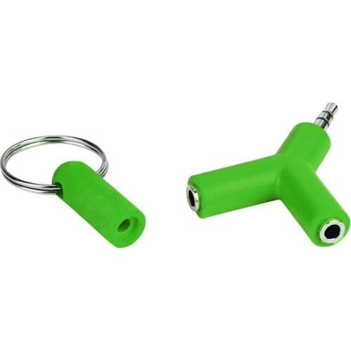 200pcs/lot Audio Splitter Y Jack Male to 2 Female M/F 3.5mm Stereo Cable Adapter for Earphone Headphones Mobile phone PC MP3 MP4