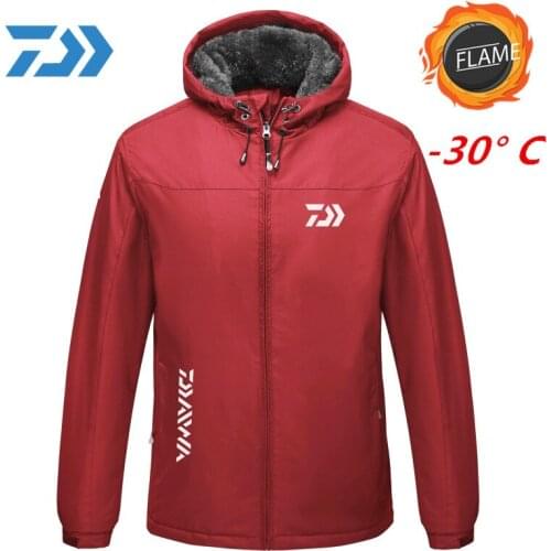 2021DAIWA Fishing Clothing Winter Autumn Winter Waterproof Warm Fishing Jackets Men Fleece Thick Outdoor Fishing Shirts