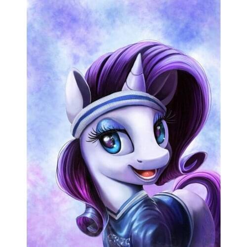 Diamond Embroidery Princess Pony Diy Diamond Painting Cross Stitch 3D Diamond Mosaic Home Decoration Round Full Drill Cartoons