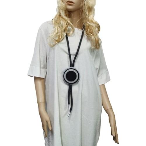 Big Round Metal Pendant Statement Necklace For Women Original Silicone Rubber Choker Necklaces Party Gothic Clothes Accessories