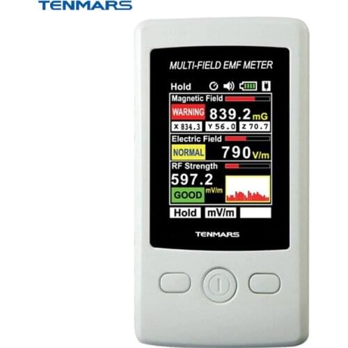 TM-190 Gauss 3-axis Magnetic Electric RF Field Strength Digital Electromagnetic Radiation Detector EMF Meter