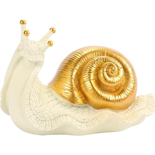 European style snail animal decorative statue Modern art resin sculpture Creative cute home living room office decoration statue