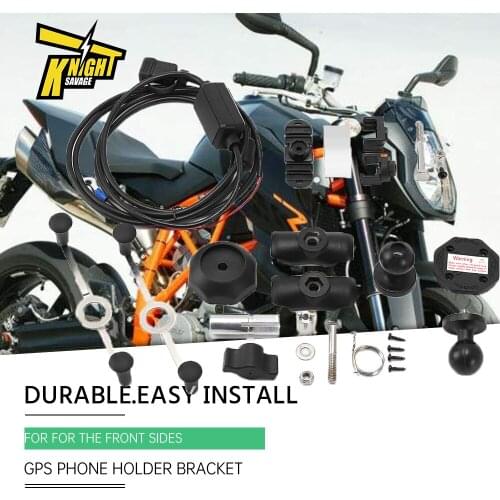 Phone Holder For DUKE 690 640 LC4 Enduro 690 SMC Supermoto Motorcycle Accessories Navigation Frame Bracket With USB Port