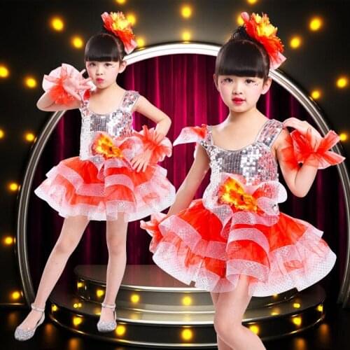 Childrens Ballet costumes, sequins dance chorus, new kindergarten, costumes