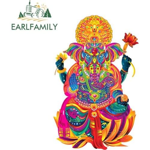 EARLFAMILY 13cm x 10.4cm for Colorful and Dignified India Car Stickers Scratch-proof Window Trunk Decal Waterproof Truck Decal