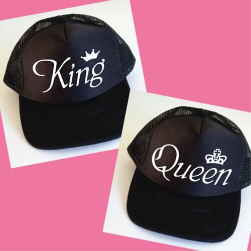 Customize King and Queen wedding Newlywed Honeymoon hats MRS and MR Mesh Trucker Snapback trucker caps party favors decoration