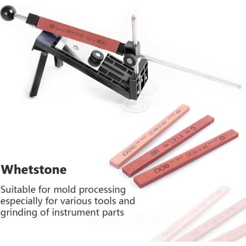 CHEERBRIGHT 10Pcs 12x6x150mm Grit Polishing Sharpening Stone Knife Sharpener Oilstone 120# to 1000# Whetstone