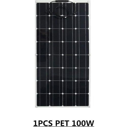 China 100w 200w 300w 400w solar panel cheap monocrystalline pv 100watt flexible solar panel 12v solar battery charger