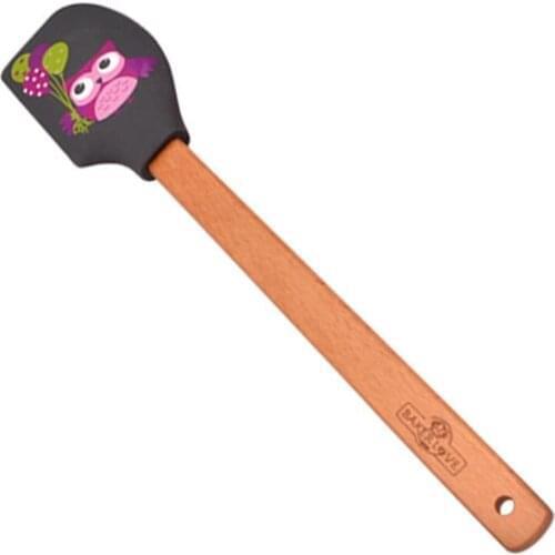 Kitchen Spatula Silicone Cake Spatula Wood Handle Cream Butter Cake Spatula Homemade Diy Dessert Baking Spatula Cocina Accesorio