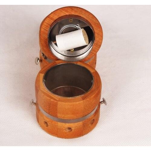 Hot-selling Querysystem cauterize bamboo wooden moxa box utensils tank can thermostat with 30pcs moxa roller+Meridian map