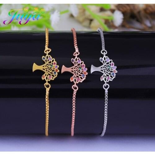 2020 Fashion Jewelry Bracelet Supplies Tree Of Life Bracelet Handmade Gold//Rose Gold Adjustable Chain Bracelet For Women