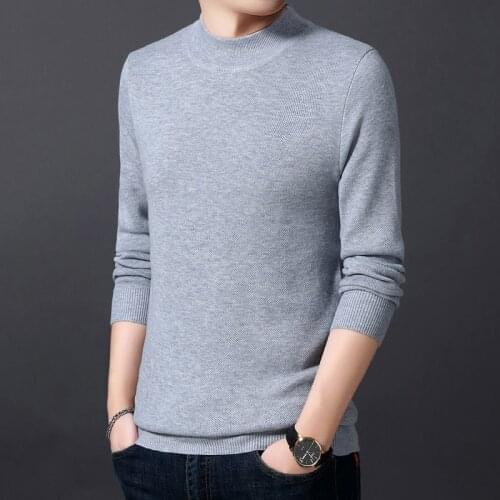 Men Sweater Casual Male Solid Knit Shirts Slim Sweater Leisure Tops 2020 Hot Brand Clothing
