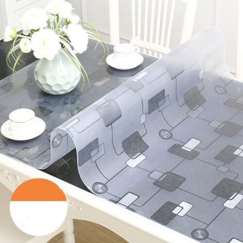 Soft glass crystal board pvc table cloths for home table decor home textile kitchen accessories table covers tablecloths