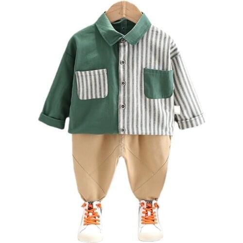 New Spring Autumn Baby Boys Clothes Children Cotton Casual Shirt Pants 2Pcs/Sets Toddler Fashion Sports Costume Kids Tracksuits
