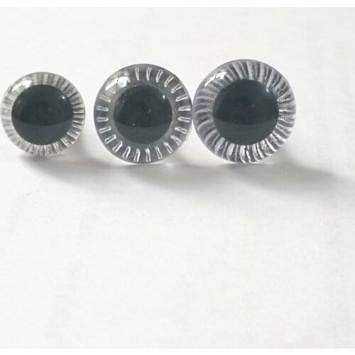 New items 12mm/14mm/15mm clear glitter toy safety eyes with hard washer for diy doll findings-40pcs/lot