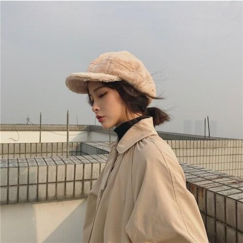 Thick Autumn Winter Berets Women Hats Soft Women Berets Solid Plain Octagonal Newsboy Caps Vintage Artist Painter Women Berets