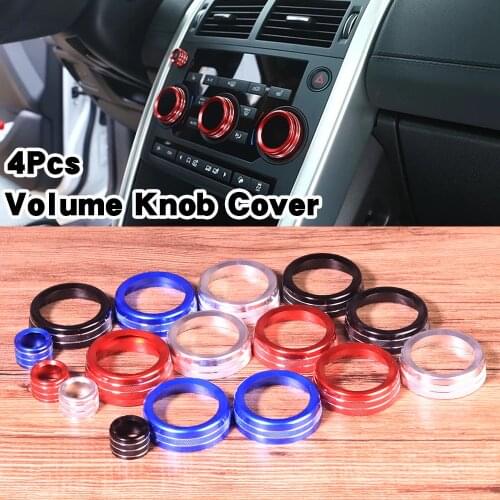 4x Air Conditioning Knob Aluminum Volume Control Knob Trim Cover Fit For Land Rover Discovery Sport 2015 2016 2017 2018 2019
