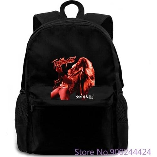 New TED NUGENT *Spirit of The Wild Rock Legend Mens Black Size To 2XL New Fashion Casual -Sleeve backpack