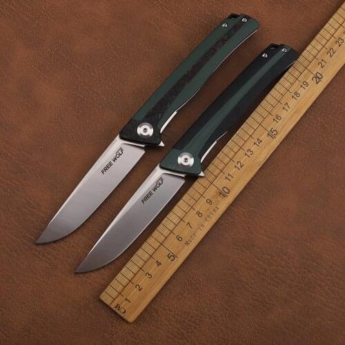 Folding D2 Blade Tactics Survival Camping Pocket Outdoor Hunting Carbon Fiber + G10 Rescue EDC Tool Knife