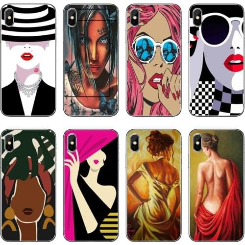 Modern Art women Transparent Phone Case For iPhone 12 11 Pro Max Mini XS Max XR X 8 7 Plus 6 6S Plus 5 5S SE 2020