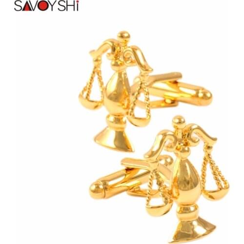 SAVOYSHI High Quality Novelty Retro Balance scales cufflink Shirt Cufflinks for Mens Fashion Brand Jewelry Custom abotoaduras