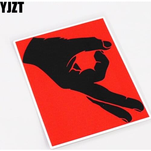 YJZT 9.8CM*12.5CM Wonderful RED HAND PVC Car-styling Car Sticker Decal Accessories 13-1057