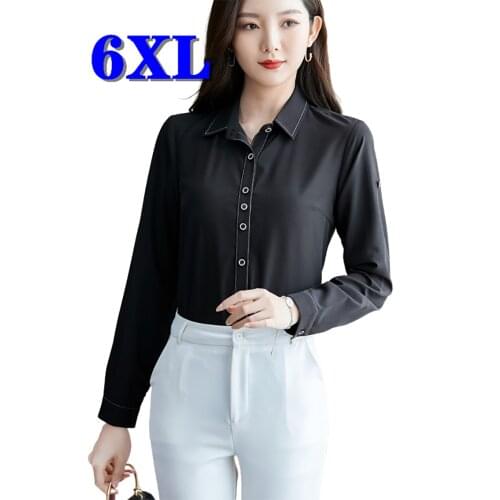 Summer Shirts Women Blouses Office Lady Oversize Clothing Plus Size Tops Long Sleeve Free Shipping 2021 New Korean Style Fashion