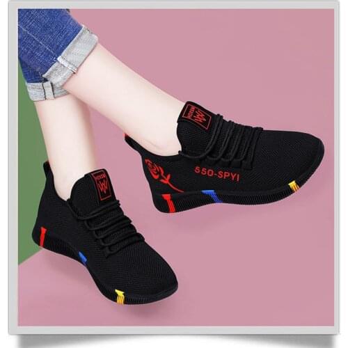2021Womens Breathable Non-slip Platform Fashion Autumn New Casual Shoes Korean Running Shoes Black Sneakers shoes for women