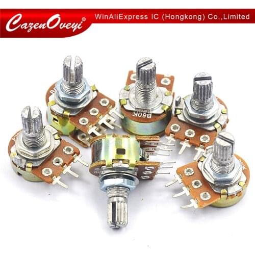 1pcs/lot C1 Audio potentiometer R201TII Type 148 duplex potentiometer A5K Handle length 15MM In Stock