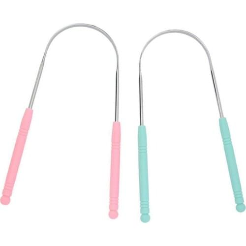 1Pcs Tongue Scraper Steel Oral Tongue Clean Brush Tongue Oral Hygiene Clean