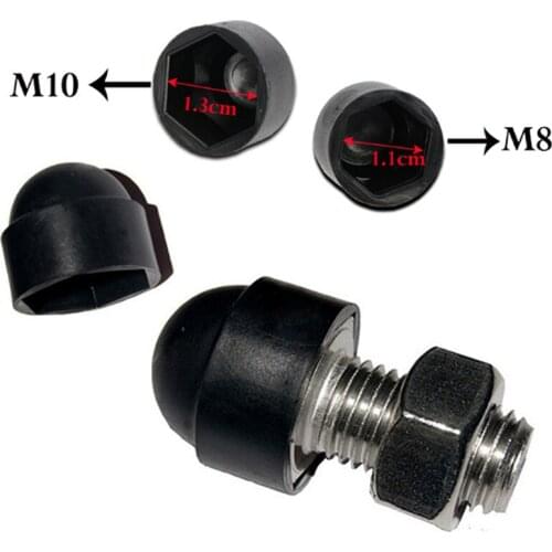 10PCS Car M8 M10 Plastic Metric Dome Bolts Nuts Head Caps Cover Hex Screws