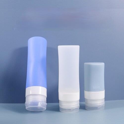 38+60+80ML Cylindrical Silicone Bottles for Travel Bottling Sets Portable Foam Hand Washing Bottle Shampoo Cosmetic Press Bottle