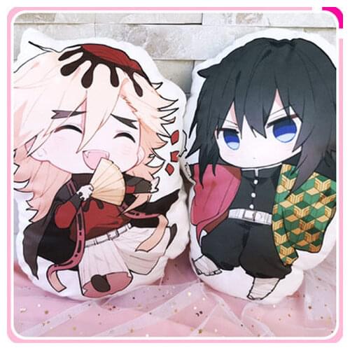 Anime Demon Slayer Douma Tanjirou Nezuko Agatsuma Zenitsu Giyuu Inosuke Plush Stuffed Dolls Pillow Cushion Toy Cosplay Gift