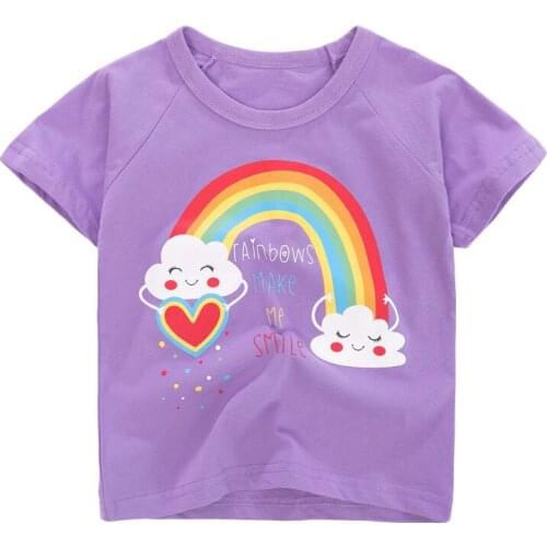 Bambino New Year 2021Tshirt for Girls Cartoon Summer Children Tops 2-7Years Little Kids Clothing Baby Costume Pure Cotton Shirt