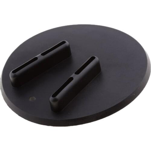 Black Motorcycle Bike Kickstand Jiffy Stand Coaster Pad Puck For