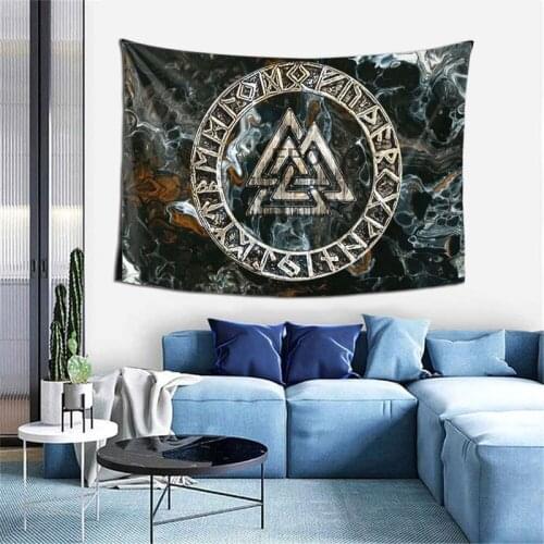 FFO Viking Blood Eagle Tapestry Mysterious Viking Meditation Psychedelic Rune Art Hanging Tapestries Home Decoration Carpet
