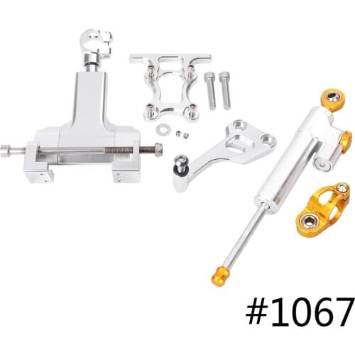 For Yamaha MT-07 MT07 2013-2017 CNC Steering Damper Stabilizer w/ Bracket Set Saftety Control Anodized Aluminum Motorcycle Parts