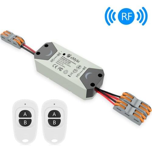 EMylo RF Switch Remote Control Switch AC 90V 220V 2ch 433mhz Wireless Light Switch RF Relay Module Smart Home Appliance 1pc