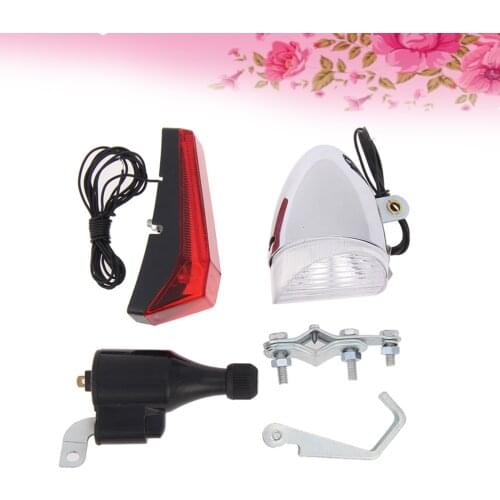 Lights Generator Friction Dynamo Bike Headlight Rear Light Sets Acessories
