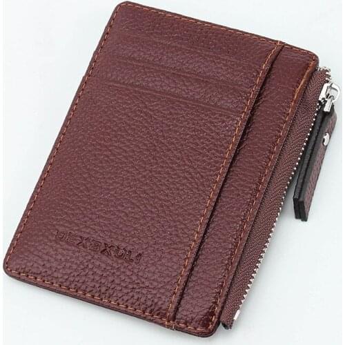 Hot Sell Mens Womens Mini ID Card Holders Business Credit Card Holder PU leather Slim Bank Card Case Organizer Wallet