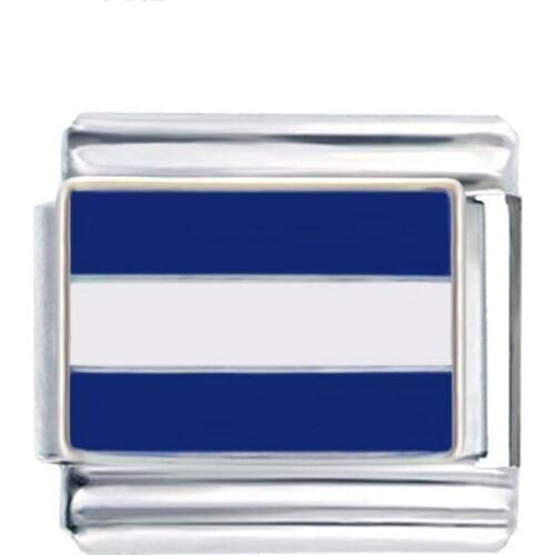 International Nautical Flag Letter J Charm links Navy Ship Maritime Signal Code Alphabet Italian charms bracelet fit Zoppini