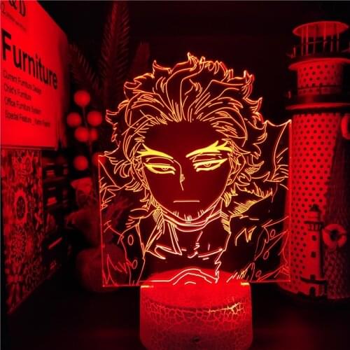 MY HERO ACADEMIA Hawks 3D Illusion Led Night Light Boku no Hero Academia Anime Visua Light 7 Color Changing Table Lamp Kids Gift