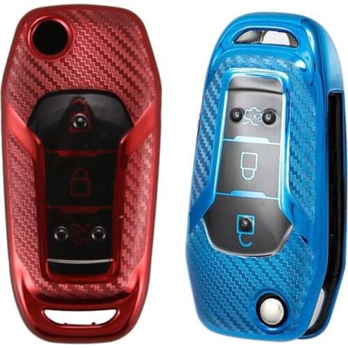 Soft TPU Car Key Chain Covers Case Accessories Cap Holder for Ford Fusion Fiesta Escort Mondeo Everest Ranger