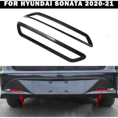 For Hyundai Sonata 2020-2021 Abs Chrome Car Rear Fog Lamp Cover Rear Fog Lights Car Styling Car Accessories