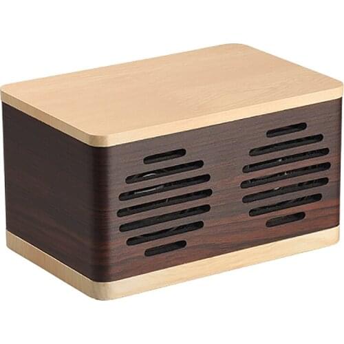 New D7 Creative Wooden Wireless Charging Bluetooth Speaker High-Power Retro Home Card Computer Bluetooth Mini Speaker