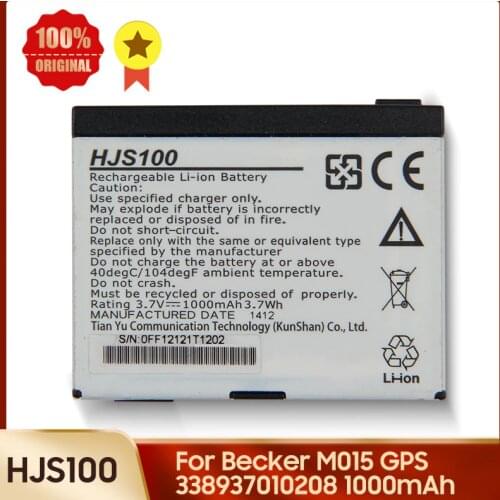Authentic Replacement Battery HJS100 For Becker HJS100 HJS-100 M015 GPS 338937010208 1000mAh Battery 3.7V + Tools